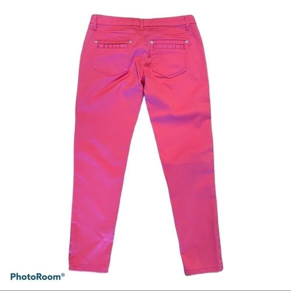 Super Cute Pink Ankle Skinny Jeans, Size 7 - Picture 3 of 5